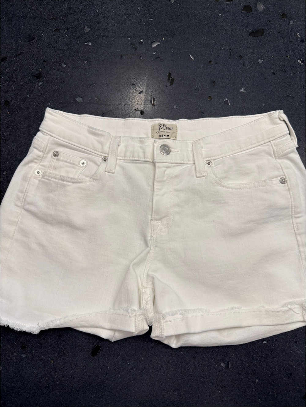 J.Crew White Denim Cut-Off Shorts Size 4